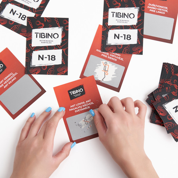 Nutrinamų kortelių rinkinys TIBINO "N-18"