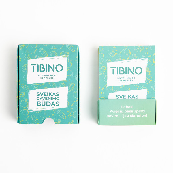 Nutrinamų kortelių rinkinys TIBINO "Sveikas gyvenimo būdas"