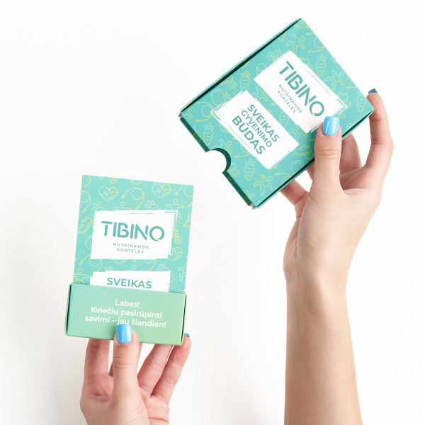 Nutrinamų kortelių rinkinys TIBINO "Sveikas gyvenimo būdas"