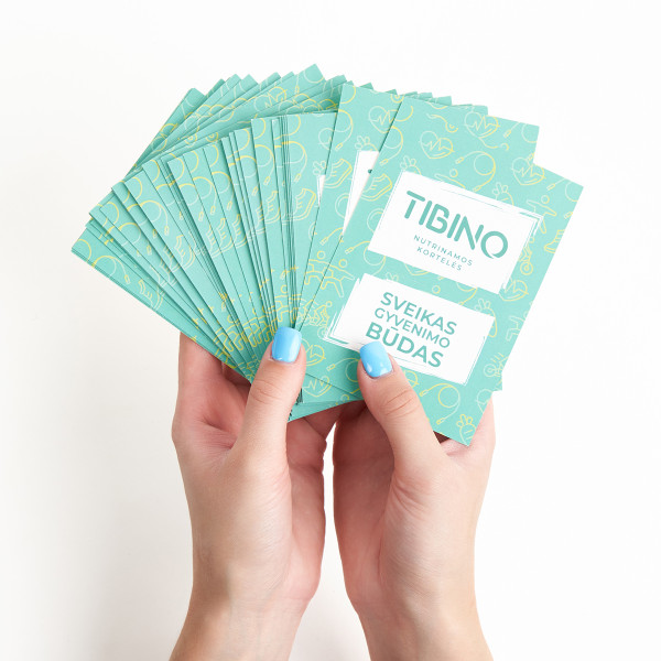 Nutrinamų kortelių rinkinys TIBINO "Sveikas gyvenimo būdas"
