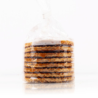 Olandiški vafliai su karamelės įdaru, 250g