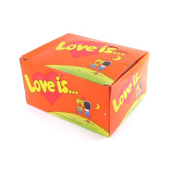 Apelsinų - ananasų skonio kramtoma guma "LOVE IS..." (100vnt.)