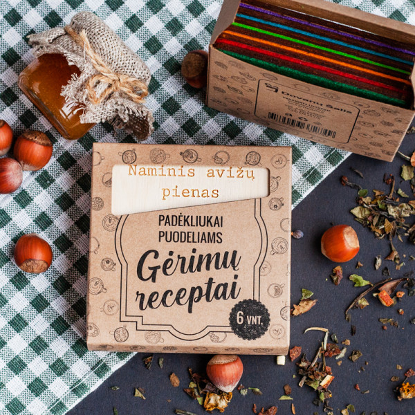 Padėkliukai puodeliams "Gėrimų receptai"