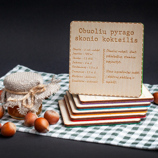 Padėkliukai puodeliams "Gėrimų receptai"