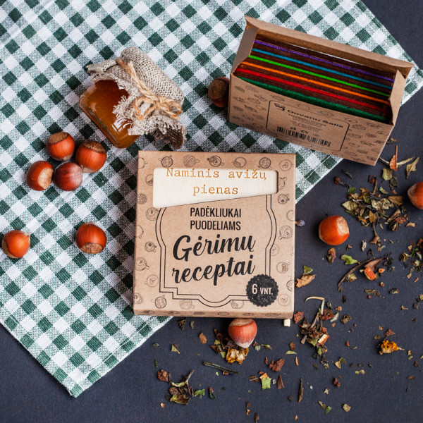 Padėkliukai puodeliams "Gėrimų receptai"