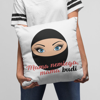 Pagalvės užvalkalas "Mama nemiega - mama budi"
