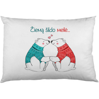 Pagalvės užvalkalas "Meilė šildo"
