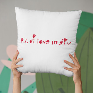 Pagalvės užvalkalas „P.S. Aš tave myliu"