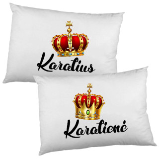 Pagalvių užvalkalų komplektas "Karalius ir Karalienė"