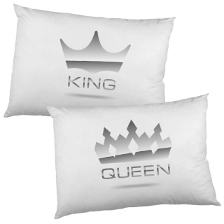 Pagalvių užvalkalų komplektas "King and Queen"