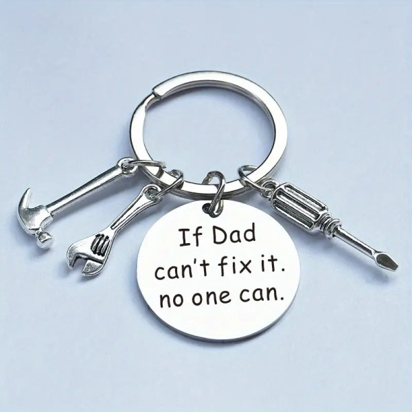 Metalinis raktų pakabukas "If Dad can't fix it, no one can" Metalinis raktų pakabukas "If Dad can't fix it, no one can"