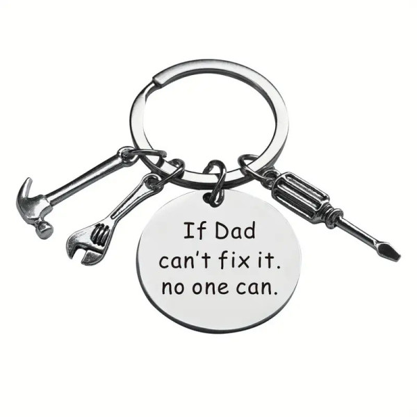Metalinis raktų pakabukas "If Dad can't fix it, no one can" Metalinis raktų pakabukas "If Dad can't fix it, no one can"
