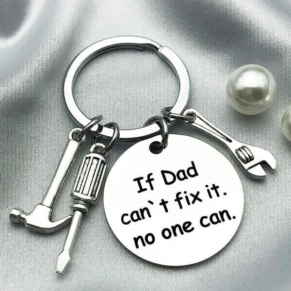 Metalinis raktų pakabukas "If Dad can't fix it, no one can" Metalinis raktų pakabukas "If Dad can't fix it, no one can"