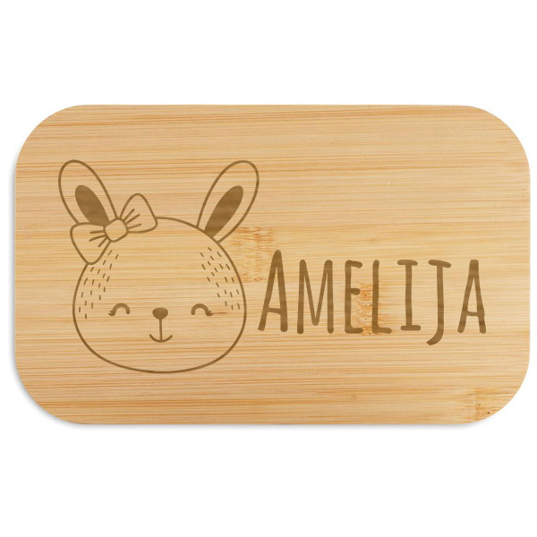 Pietų dėžutė "BEIBABOX - triušytė" su Jūsų pasirinktu vardu