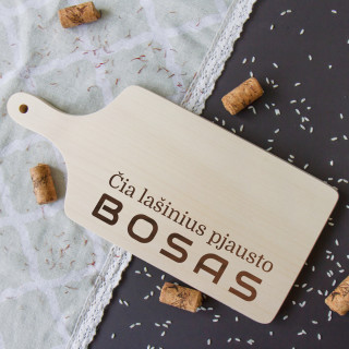 Pjaustymo lentelė "Čia lašinius pjausto bosas" (35 cm)