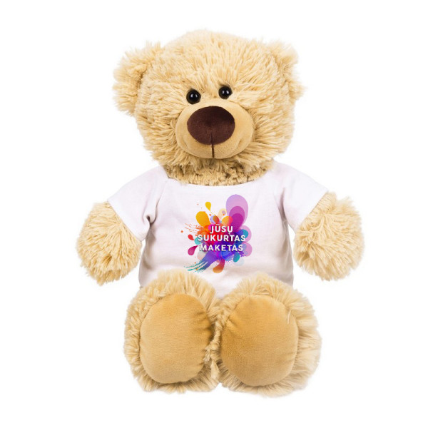Pliušinis meškiukas "Bernie" su Jūsų sukurtu dizainu (25cm) Pliušinis meškiukas "Bernie" su Jūsų sukurtu dizainu (25cm)