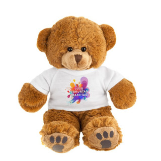 Pliušinis meškiukas "Dennis" su Jūsų sukurtu dizainu (20cm)