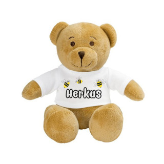 Pliušinis meškiukas "Siddy" su Jūsų pasirinktu vardu (15 cm)