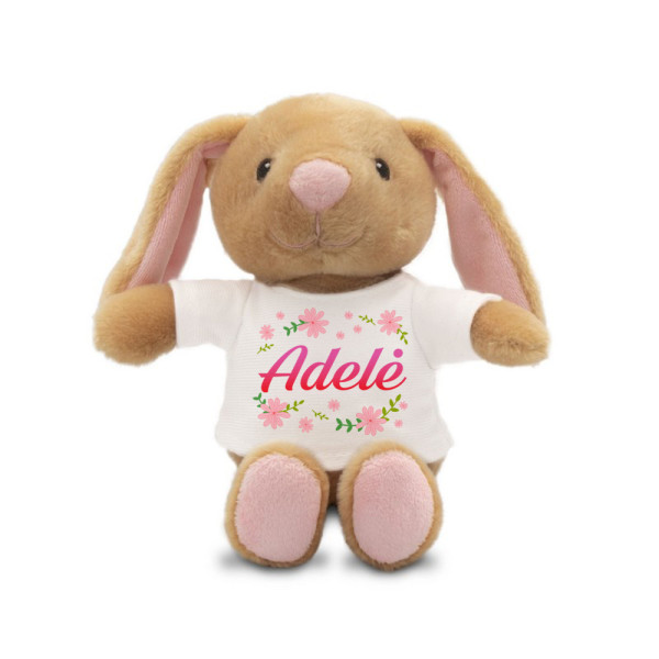 Pliušinis zuikutis "Binky - Gėlytės" su Jūsų pasirinktu vardu (18 cm) Pliušinis zuikutis "Binky - Gėlytės" su Jūsų pasirinktu vardu (18 cm)