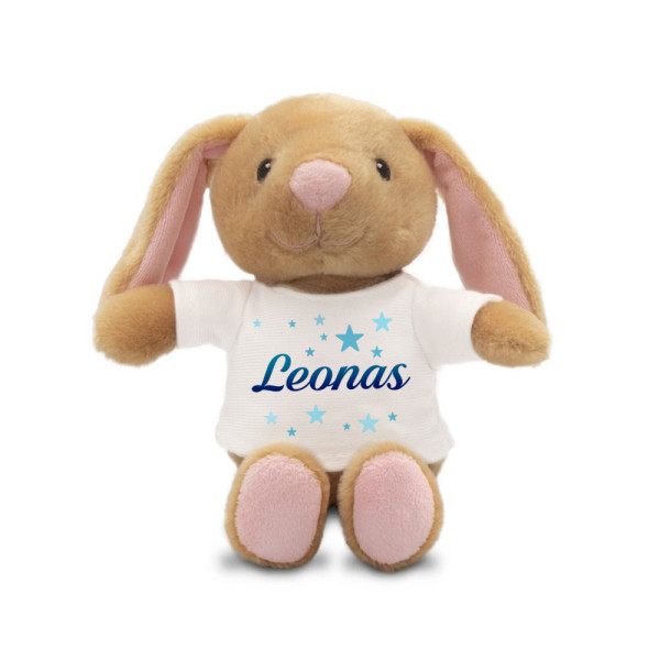Pliušinis zuikutis "Binky - Žvaigždutės" su Jūsų pasirinktu vardu (18 cm) Pliušinis zuikutis "Binky - Žvaigždutės" su Jūsų pasirinktu vardu (18 cm)