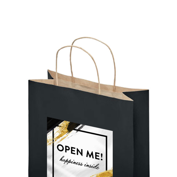 Popierinis dovanų maišelis "Open me" Popierinis dovanų maišelis "Open me"