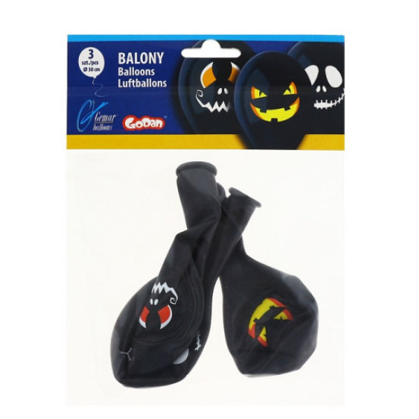 Premium balionai "Halloween faces" (3vnt) Premium balionai "Halloween faces" (3vnt)