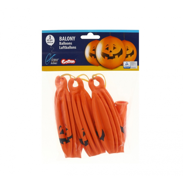 Premium balionai "Halloween Pumpkin" (3vnt) Premium balionai "Halloween Pumpkin" (3vnt)