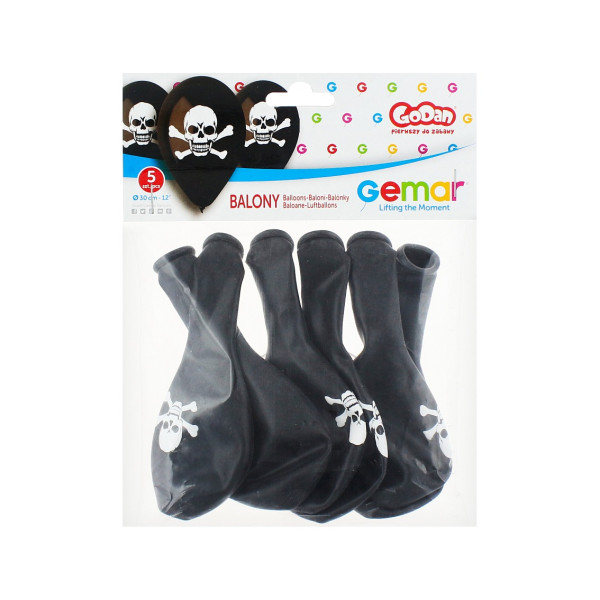 Premium balionai "Skull" (5vnt) Premium balionai "Skull" (5vnt)