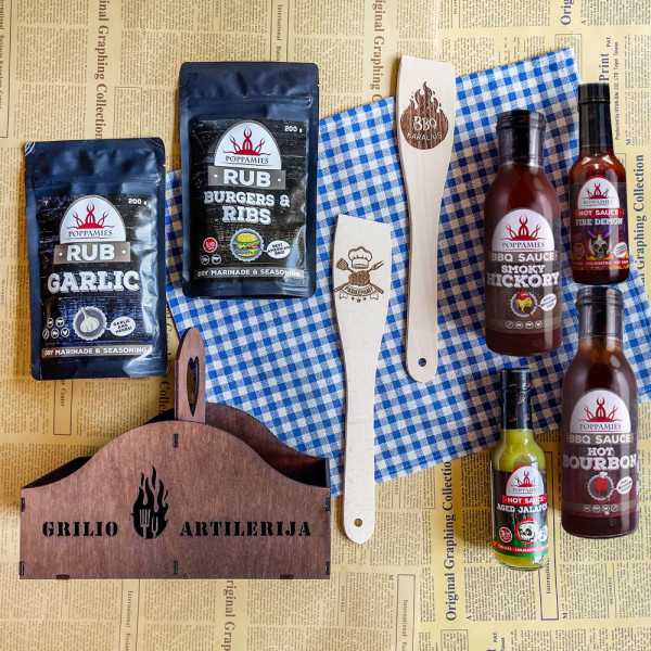 Prieskonių ir padažų rinkinys "Grilio artilerija"
