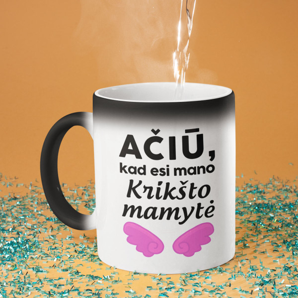 Puodelis "Ačiū, kad esi mano krikšto mamytė" Puodelis "Ačiū, kad esi mano krikšto mamytė"