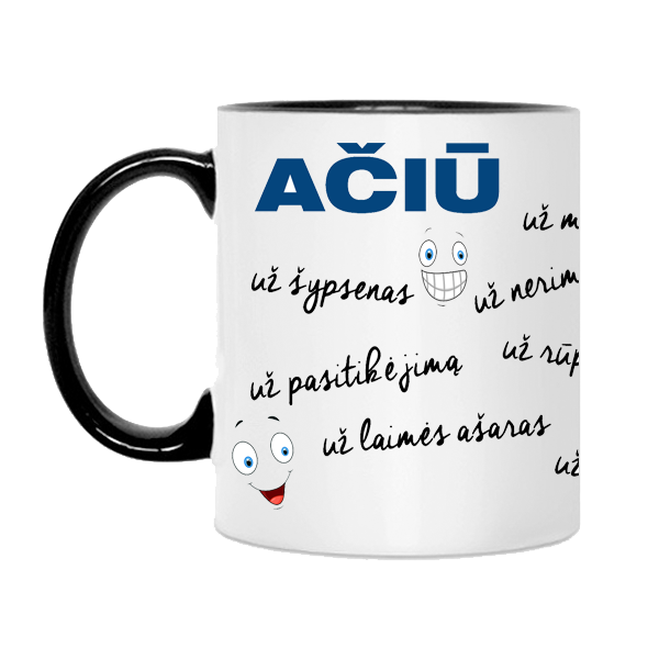 Puodelis "Ačiū Mamai" Puodelis "Ačiū Mamai"