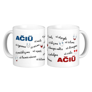 Puodelis "Ačiū Mamai"