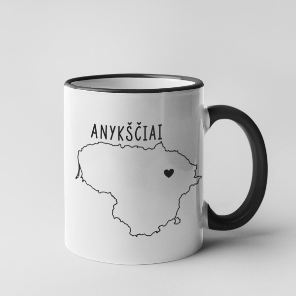 Puodelis "Anykščiai - širdis" Puodelis "Anykščiai - širdis"