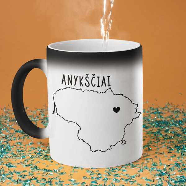 Puodelis "Anykščiai - širdis" Puodelis "Anykščiai - širdis"