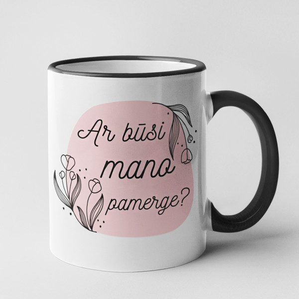Puodelis "Ar būsi mano pamerge?" Puodelis "Ar būsi mano pamerge?"