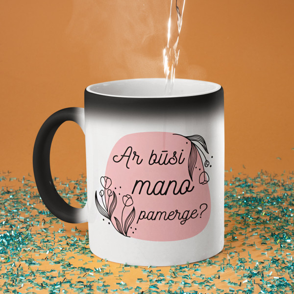 Puodelis "Ar būsi mano pamerge?" Puodelis "Ar būsi mano pamerge?"