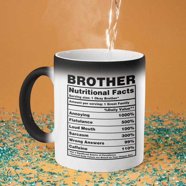 Puodelis "Brother Nutrition Facts" Puodelis "Brother Nutrition Facts"