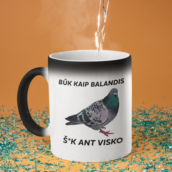 Puodelis "Būk kaip balandis" Puodelis "Būk kaip balandis"