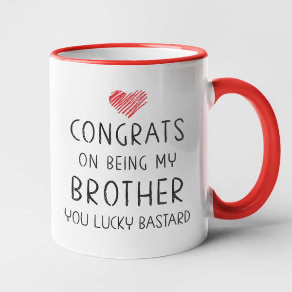 Puodelis "Congrats on being my brother" Puodelis "Congrats on being my brother"