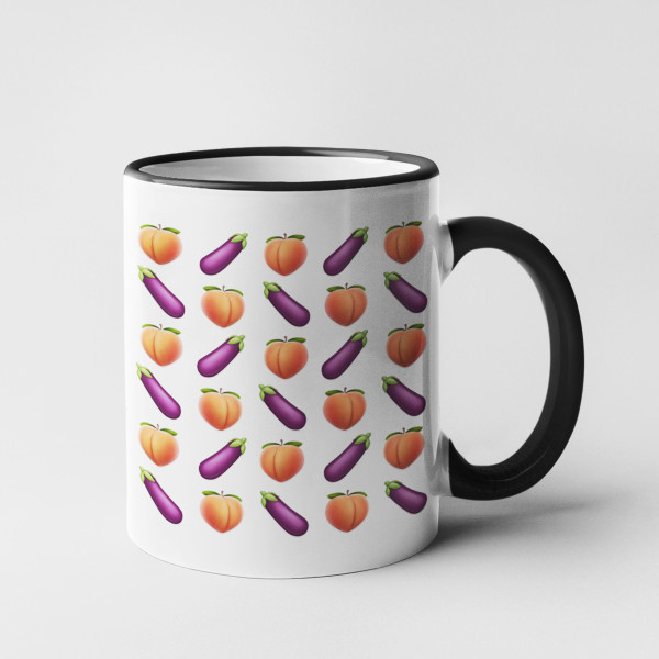 Puodelis "Eggplant and peach" Puodelis "Eggplant and peach"