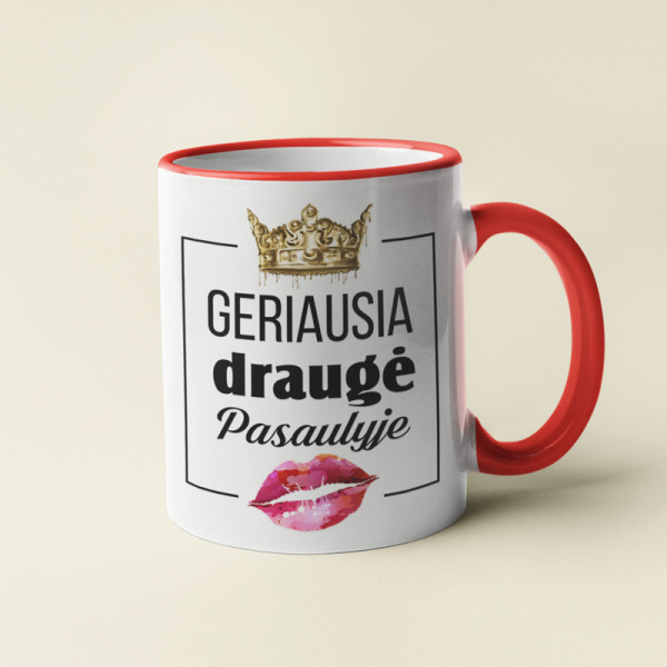 Puodelis "Geriausia draugė pasaulyje" Puodelis "Geriausia draugė pasaulyje"