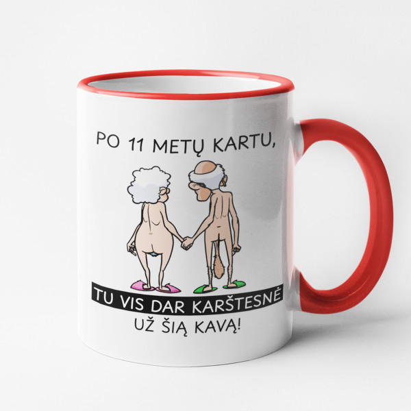 Puodelis "Karštesnė už šią kavą" su Jūsų pasirinktais metais Puodelis "Karštesnė už šią kavą" su Jūsų pasirinktais metais