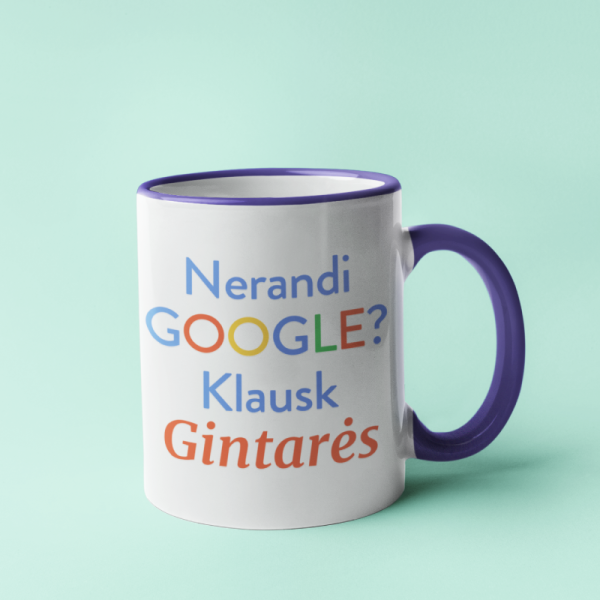 Puodelis ,,Kažko nerandi?'' su Jūsų pasirinktu vardu Puodelis ,,Kažko nerandi?'' su Jūsų pasirinktu vardu