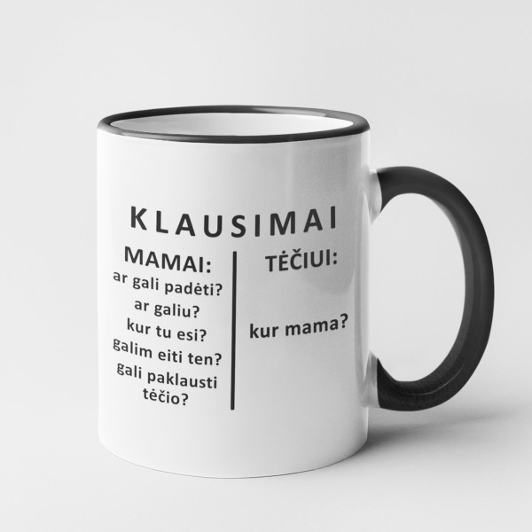 Puodelis "Klausimai tėčiui" Puodelis "Klausimai tėčiui"