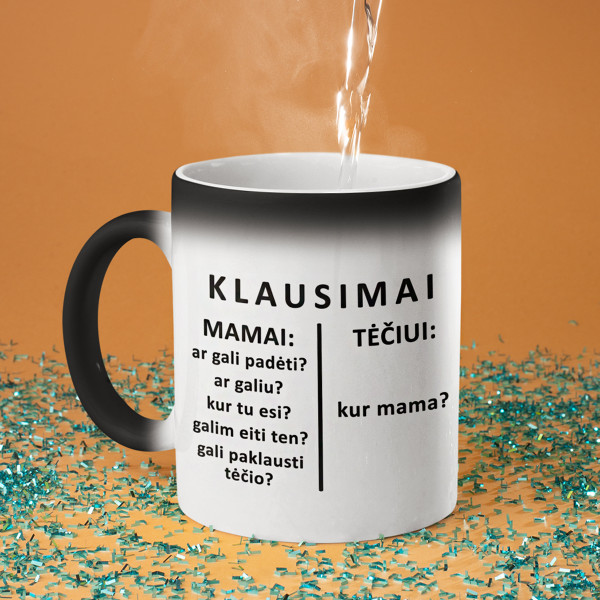 Puodelis "Klausimai tėčiui" Puodelis "Klausimai tėčiui"