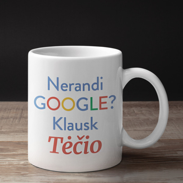 Puodelis "Klausk tėčio" Puodelis "Klausk tėčio"