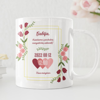 Puodelis "Kvietimas į mergvakarį"