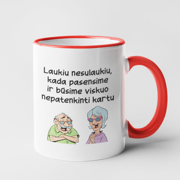 Puodelis "Laukiu nesulaukiu" Puodelis "Laukiu nesulaukiu"