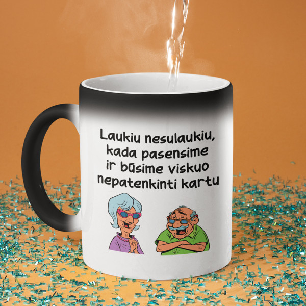 Puodelis "Laukiu nesulaukiu" Puodelis "Laukiu nesulaukiu"