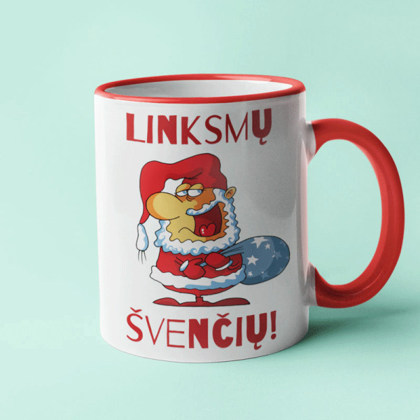 Puodelis "Linksmos šventės" Puodelis "Linksmos šventės"